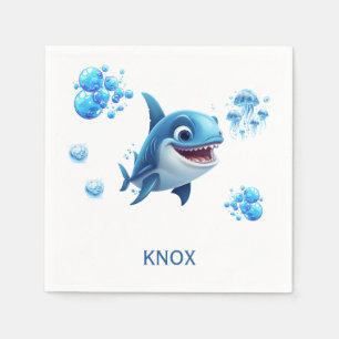 Baby Shark Personalisiert Birthday Party Serviette