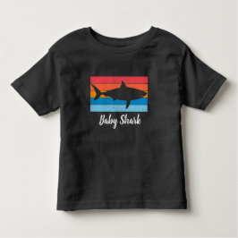 Baby Shark Simple Shark Cutout Vintag Retro Kleinkind T-shirt