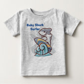 Baby Shark Surfer Baby T-shirt (Vorderseite)