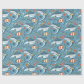 Baby Shark Wrapping Paper Roll Geschenkpapier (Flach)