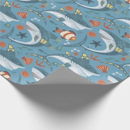 Baby Shark Wrapping Paper Roll Geschenkpapier (Ecke)