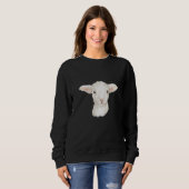 Baby Sheep Agriculture Motif Watercolour Lamb Sweatshirt (Vorne ganz)