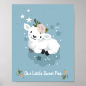 Baby Sheep Animal Name Poster | Sheep Wall Art (Vorne)