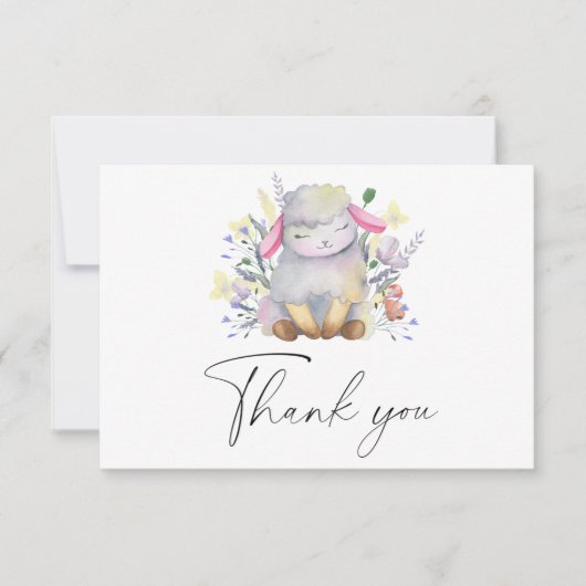 Baby Sheep - Danke Karte (Vorderseite)