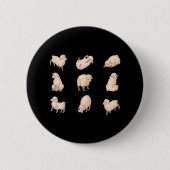 Baby Sheep Lamp Farm Button (Vorderseite)