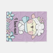 Baby Sheep Liebe Ewe You Kids Fleecedecke (Vorderseite (Horizontal))