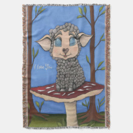 Baby Sheep on Toadstool Decke