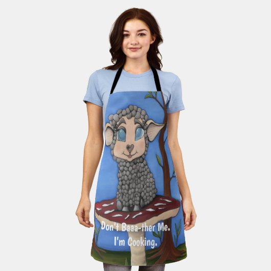 Baby Sheep on Toadstool Schürze (Getragen)