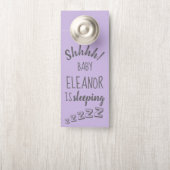 Baby Shhh schlafend Lavender Door Hanger Türanhänger (Auf Knauf)