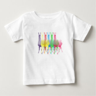 Baby-Shirt 6 der Lamas 6 Farb Baby T-shirt