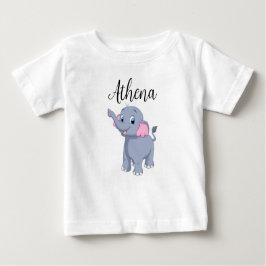 Baby-Shirt mit individualisierbarem Namen und Elef Baby T-shirt