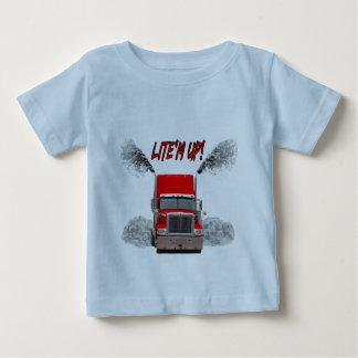 Baby-Shirt mit "LITE'M OBEN!" Entwurf Baby T-shirt