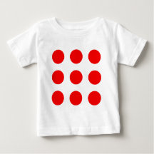 Baby-Shirt mit roten Polka-Punkten