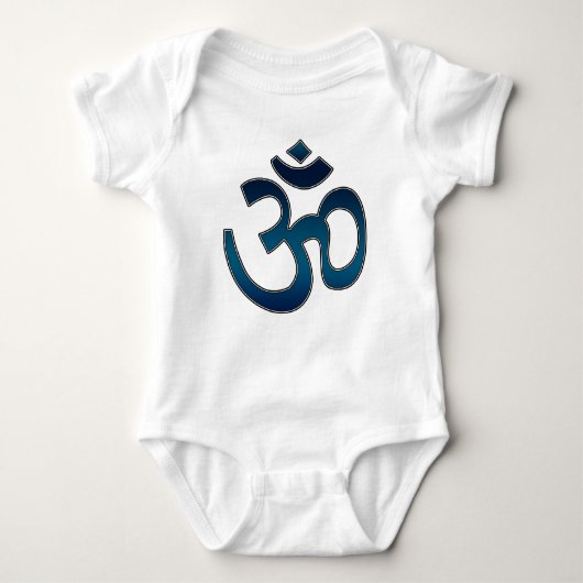 Baby-Shirt, Ohm-Symbol, blau Baby Strampler (Vorderseite)