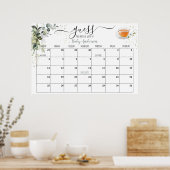 Baby Shooter Game Guess Due Date Kalender Poster (Küche)