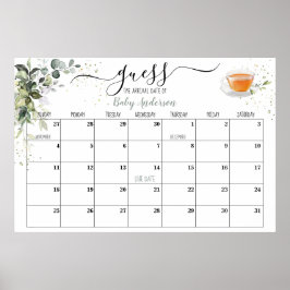 Baby Shooter Game Guess Due Date Kalender Poster