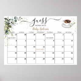 Baby Shooter Game Guess Due Date Kalender Poster