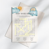 Baby Shooter Word Search Game Card Einladung
