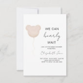 Baby Shooting Baby Teddy Bear Ballon Einladung (Vorderseite)