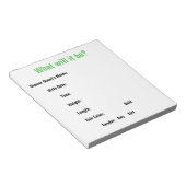 Baby Shooting Game Notizblock (angewinkelt)