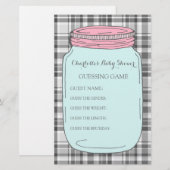 Baby Shooting Game Pink Blue Mason Jar (Vorne/Hinten)