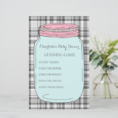 Baby Shooting Game Pink Blue Mason Jar (Stehend Vorderseite)