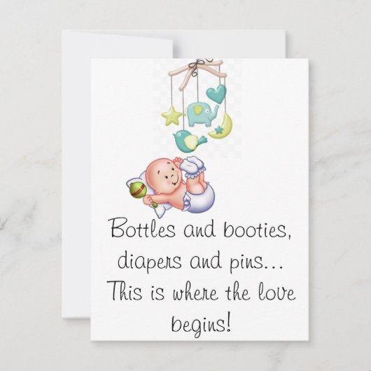 Baby Show Einladung für Gals und Typ (Vorderseite)