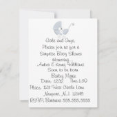 Baby Show Einladung für Gals und Typ (Rückseite)