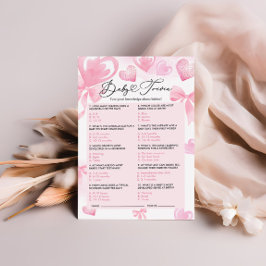 Baby Show Trivia Game Valentines Game