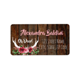 Baby Showadresse Labels Oh Deer Adressaufkleber
