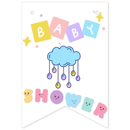 Baby Showbanner Wimpelkette (Zweite Fahne)