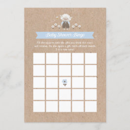 Baby Showbingo Boy Lamb Game Card Einladung