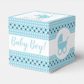 Baby Showbox mit Stroller 2" x 2" - Junge Geschenkschachtel (Rückseite)