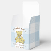 Baby Showboy Bären mit Name und Datum Vielen Dank Geschenkschachtel (Geöffnet)
