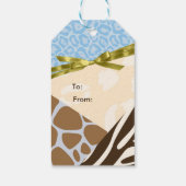 Baby Showboys Blue Safari Thema Printwerbung Geschenkanhänger (Rückseite)