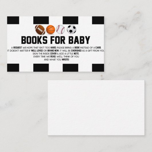 Baby-Showbücher für Babykarten Begleitkarte (Vorne/Hinten)