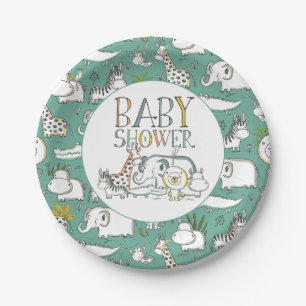Baby Showdusche Doodle Safari Teller