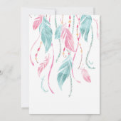 Baby Showeinladung | Traumfänger für Junge oder Mä Einladung (Rückseite)