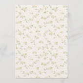 Baby Shower A Little Cutie  Menükarte (Rückseite)