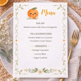 Baby Shower A Little Cutie  Menükarte