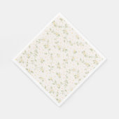 Baby Shower A Little Cutie Orange Blossom vine Serviette (Ecke)