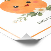 Baby Shower A Little Cutie Orange Fotodruck (Ecke)