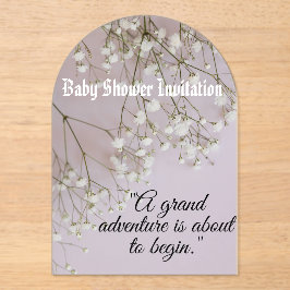Baby shower acryleinladungen