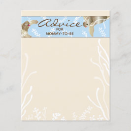 Baby Shower Advice Card "Blue Turtle"