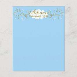 Baby Shower Advice Card "Castle in the Sky"