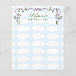 Baby Shower Advice Card "Castle in the Sky/Pink"