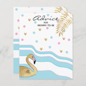 Baby Shower Advice Card "Flamingo Mommy & Baby" (Vorne/Hinten)