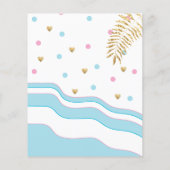 Baby Shower Advice Card "Flamingo Mommy & Baby" (Rückseite)