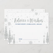 Baby Shower Advice Card für Mama, Eltern Hinweiskarte (Vorne/Hinten)