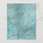 Baby Shower Advice Card "Gold Baby Dolphin" (Rückseite)